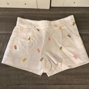 Janie and Jack Girls 5T White Pineapple Print Shorts